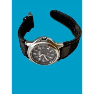 WomenTimex Expedition Indiglo WR 50M Watch Brown Buckle Leather Fabric Band